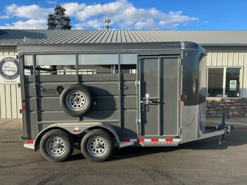 2026 Maverick Trailers Maverick BP Stock 14' Bumper Pull Stock Trailer 7K Slider Rear Gate