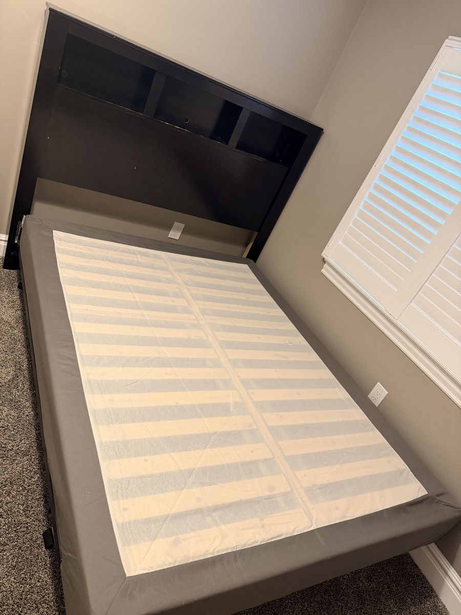 Queen bed frame & box frame with cover
