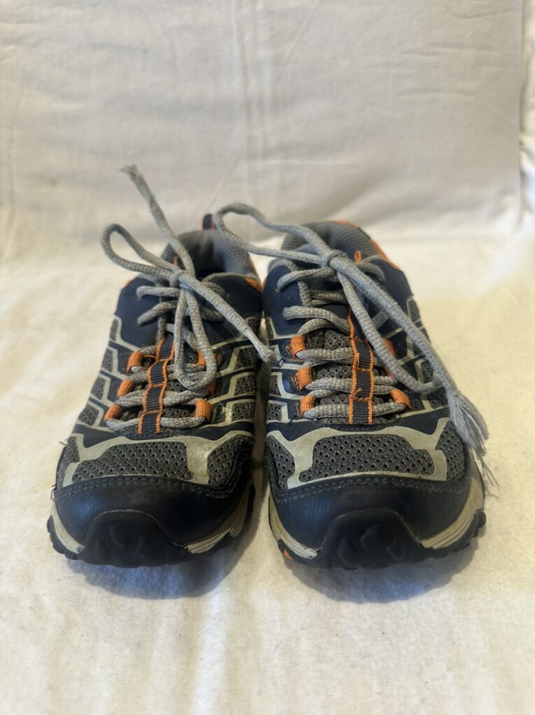 Merrell Moab Youth 1 Wtrprf Grey/blue Hiking Shoes