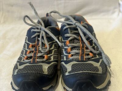 Merrell Moab Youth 1 Wtrprf Grey/blue Hiking Shoes