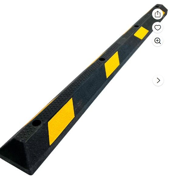 New - EasyGo Parking Lot Curb Eheel Stopper, Heavy Duty Rubber