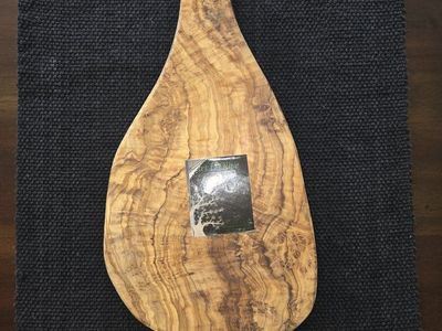 Art D'Olive Handcrafted Live Edge Olive Wood Cutting Board Charcuterie Paddle