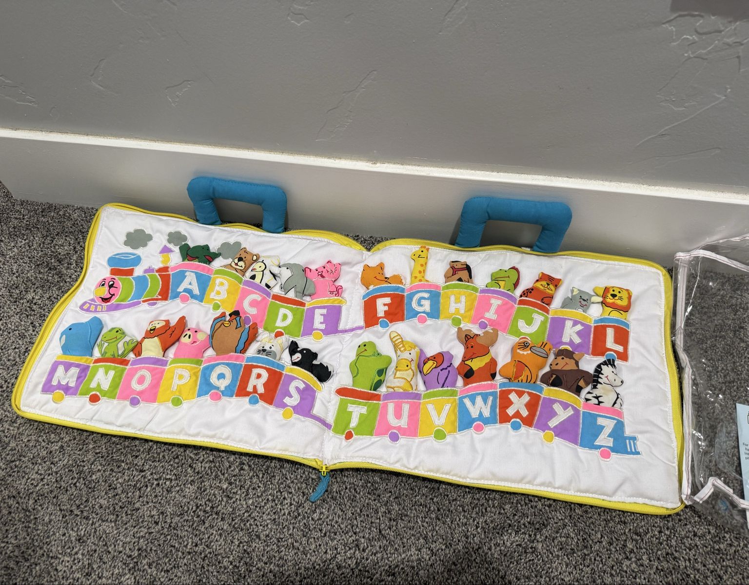 Pockets of Learning My ABC Animal Train Soft Fabric Play Mat Toy