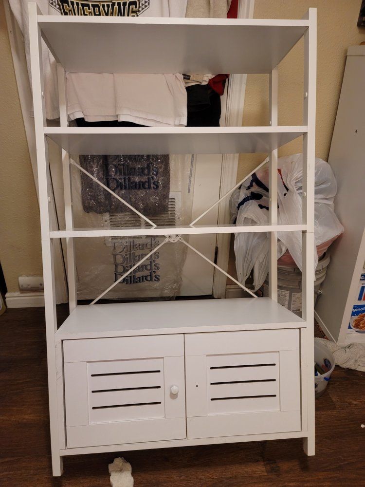 Bookshelf with small cabinet