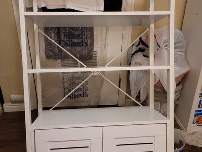 Bookshelf with small cabinet