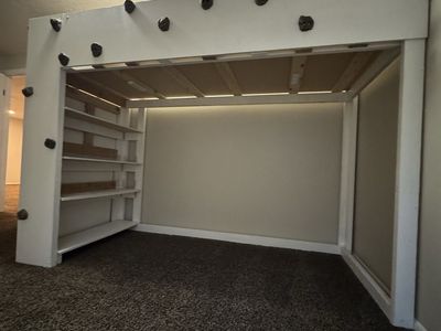 Loft Bunk Bed w/Climbing Wall + Bookshelf (Twin)