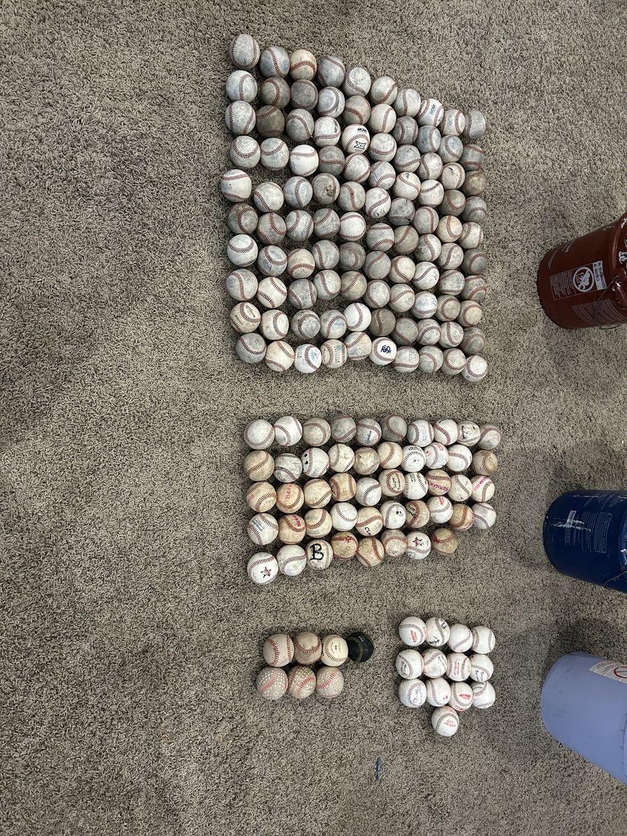 Baseballs $2 per ball.
