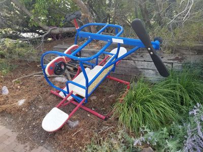 Kids helicopter see-saw + plastic slide