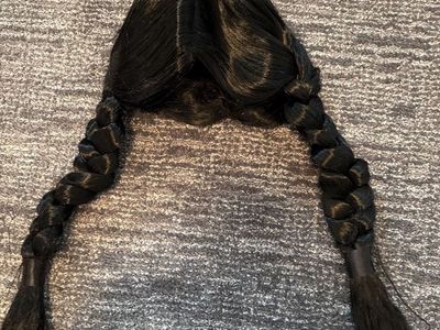 Black Braided Wig Costume Hair