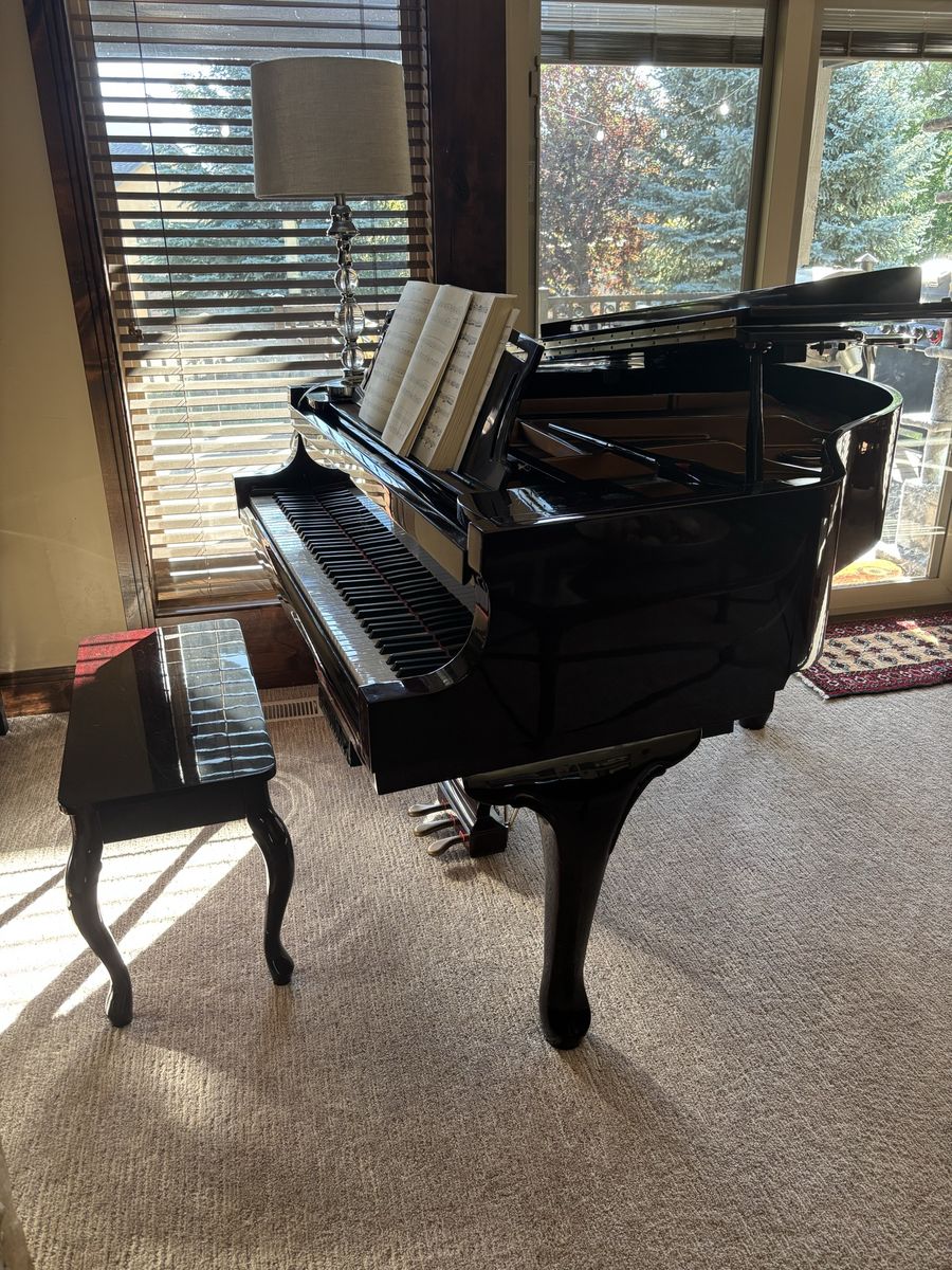 Knabe Baby Grand Piano Mahogany Gloss Finish with Bench