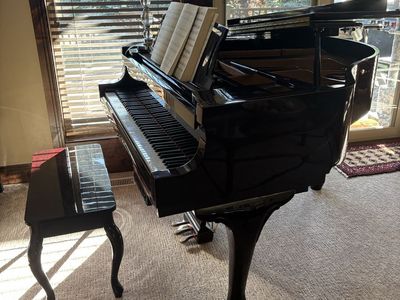 Knabe Baby Grand Piano Mahogany Gloss Finish with Bench