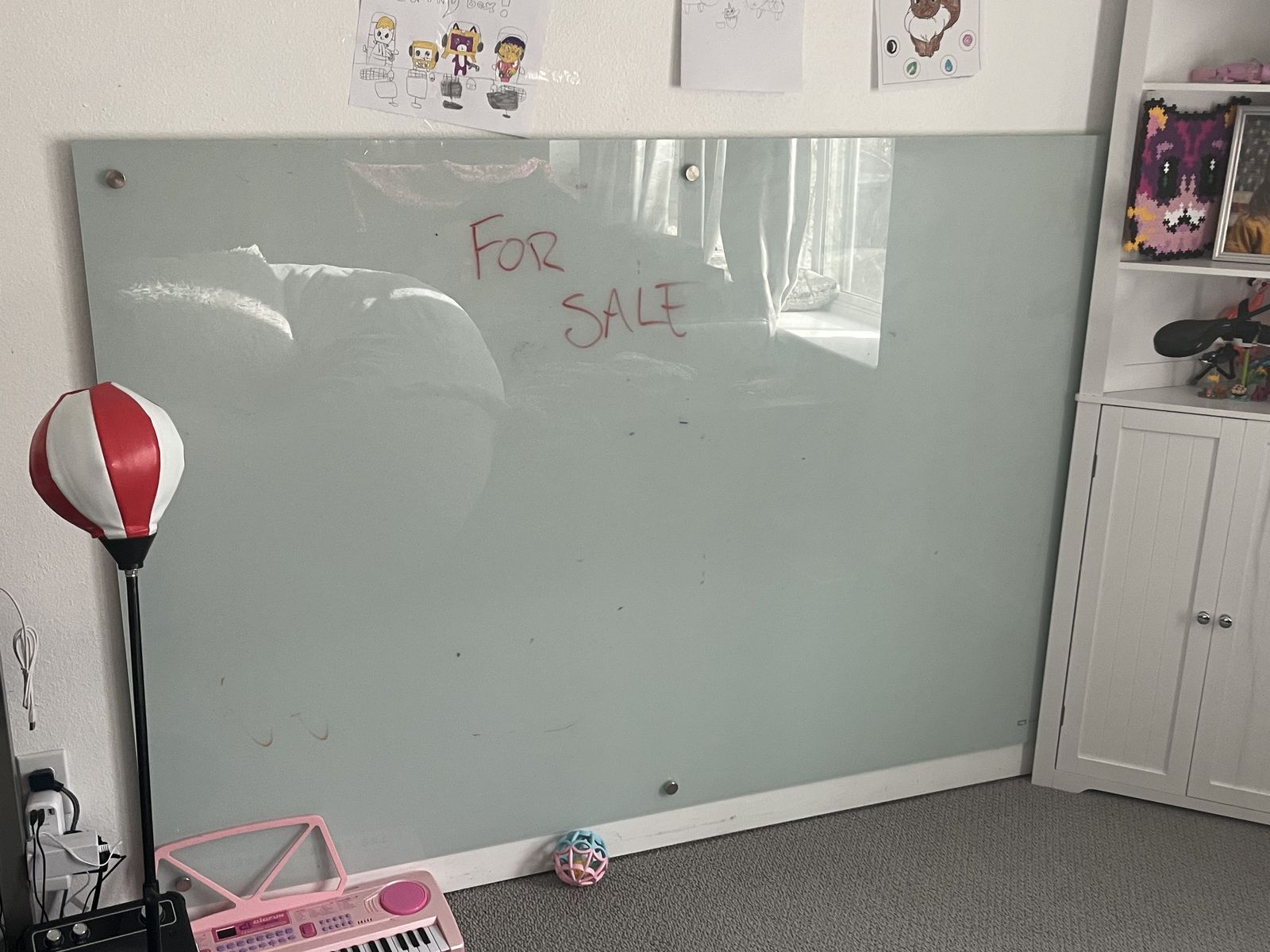 Big Quartz Frosted Glass White Board 6x4 Foot
