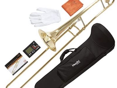 Mendini by Cecilio B Flat Tenor Trombone with Case and Accessories
