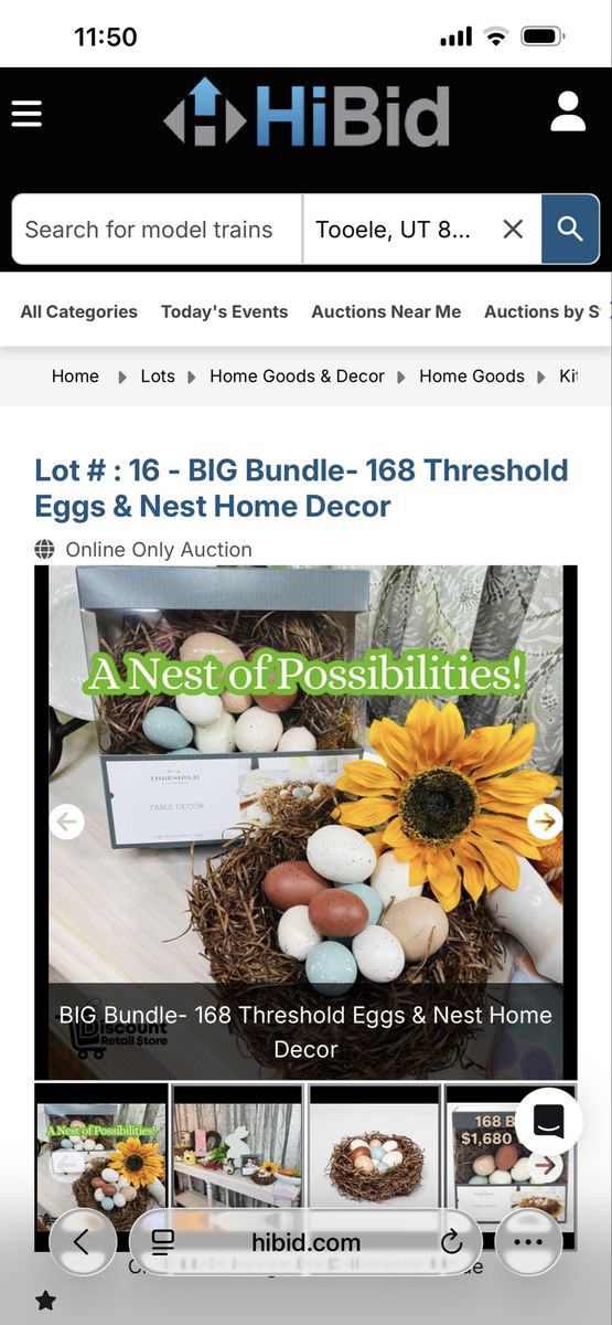 Threshold Decorative Eggs & Nest Home Decor, New, Centerpiece Filler