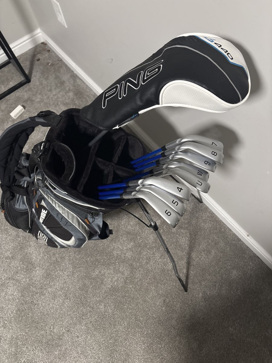 PING G440 Driver, Full Iron Set, and Stand Bag.