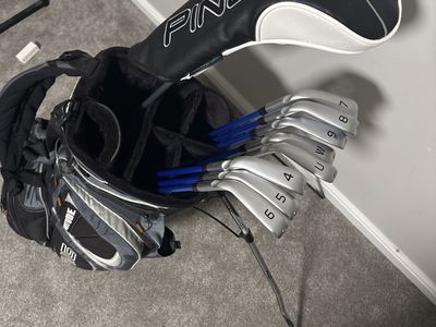 PING G440 Driver, Full Iron Set, and Stand Bag.