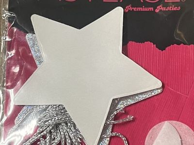Pastease Premium Silver Glitter Star Pasties with Fringe