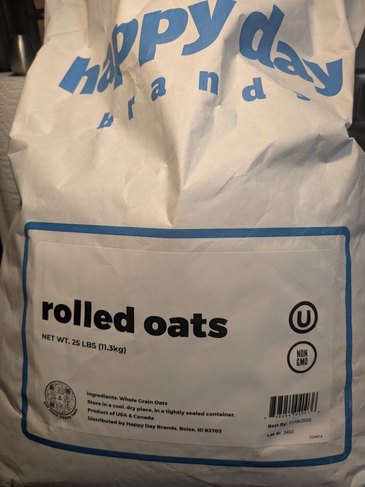 Rolled Oats FREE BAG 25 lb
