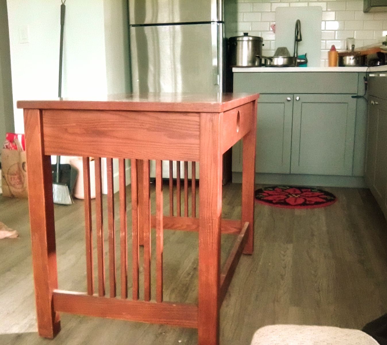 MCM Oak Veneer Computer Desk/ Workspace