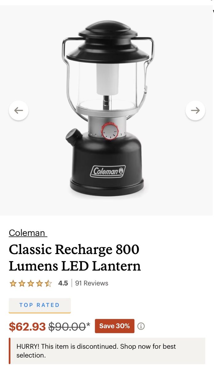 Coleman 800 Lumen Lantern