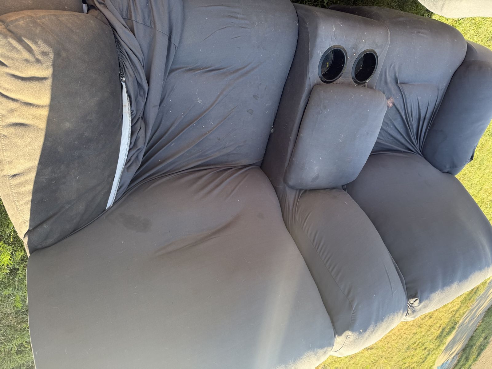 FREE COUCH WITH COVERS AND RECLINES