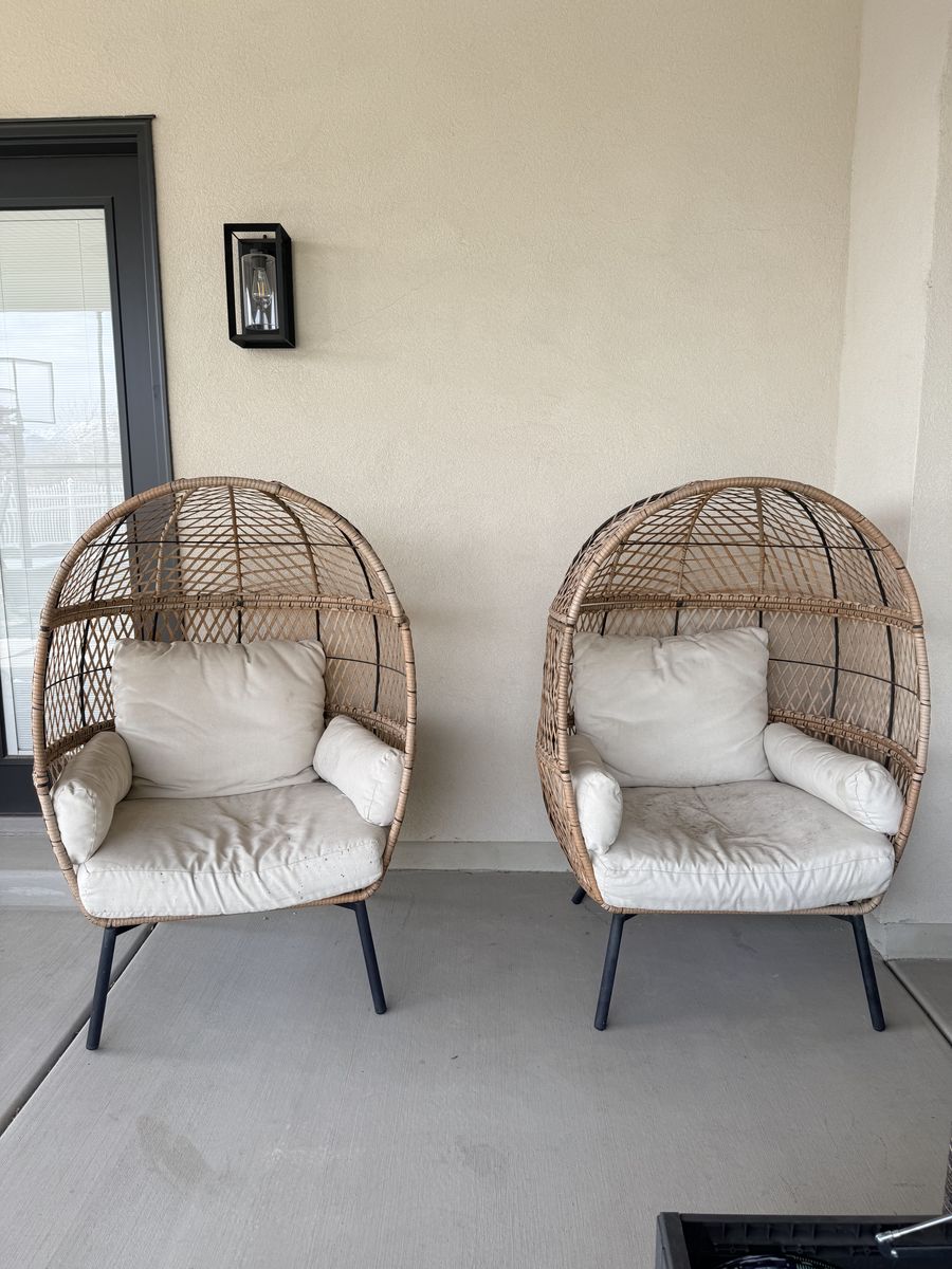 Two Large Egg Chairs