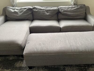 Nice Comfy Grey Sectional- Wil Deliver