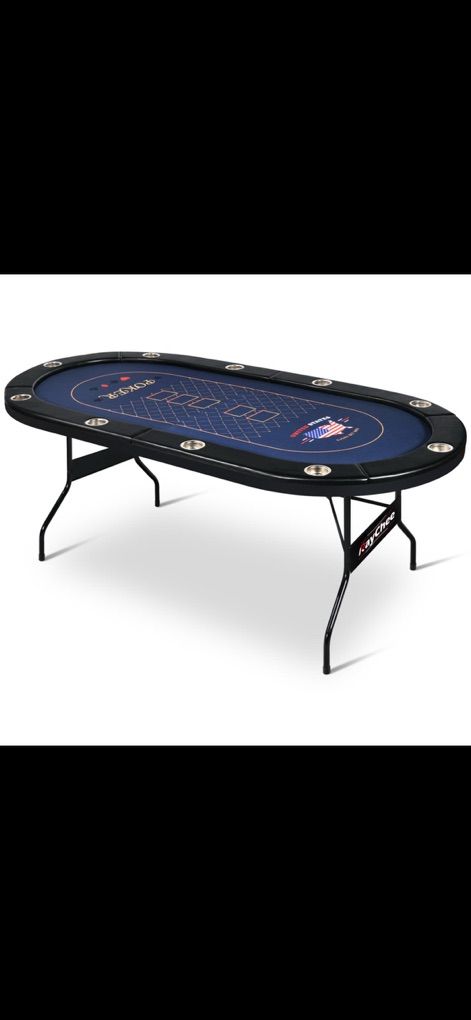 84” 10-Player Folding Poker Table