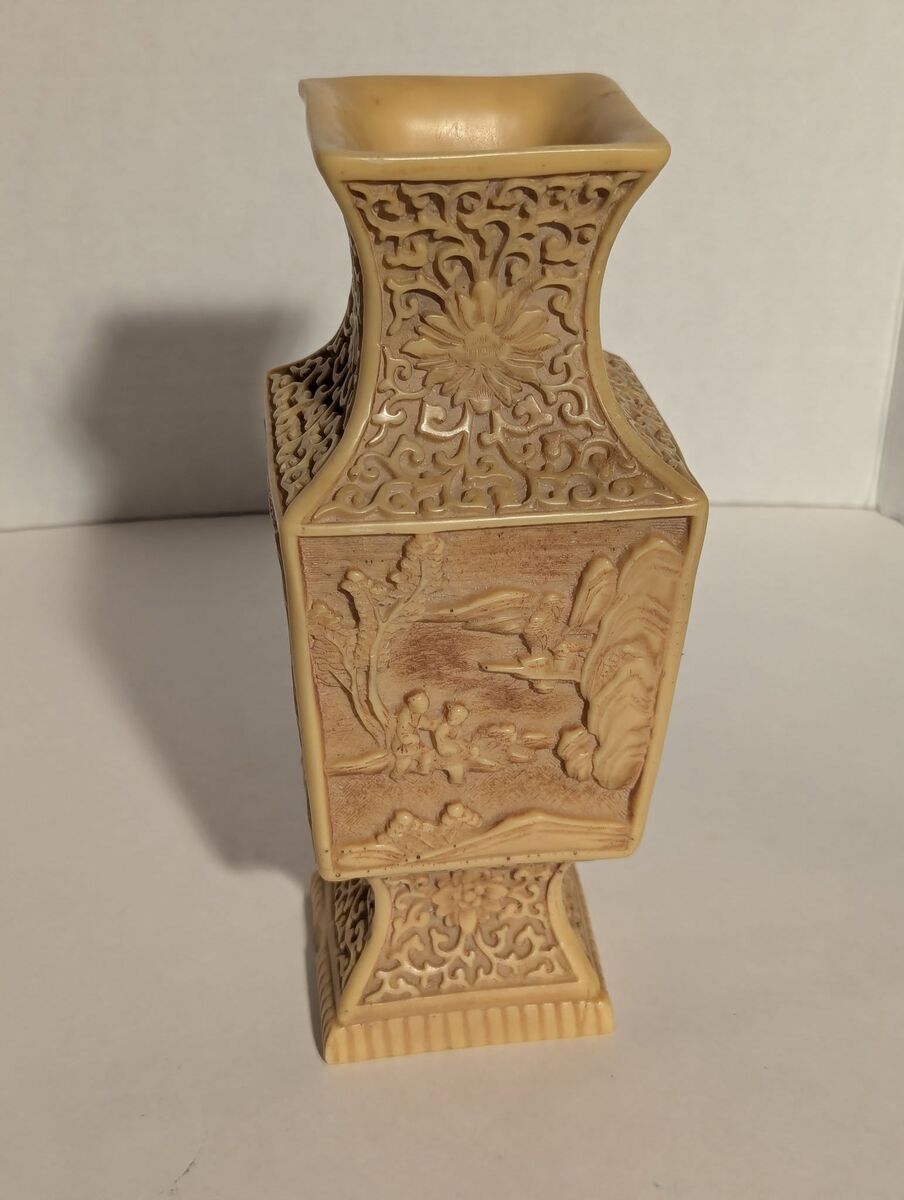 Vintage Chinese Village Vase