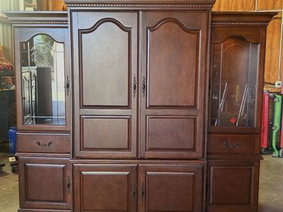 Entertainment Center~ 3 Piece Lighted Cabinetry