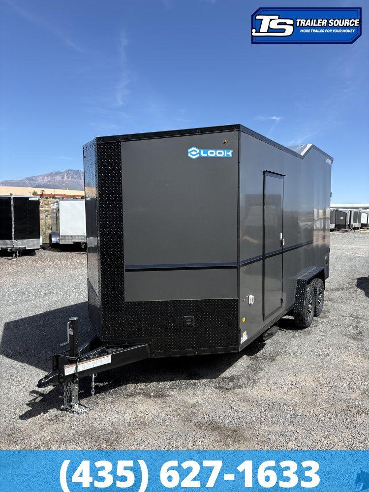 7.5x18 Look Moab Enclosed Cargo Trailer - 8'0" Interior - 10K GVWR - .080 PolyCor, Air Conditioner, Black Out Package, Ramp Door