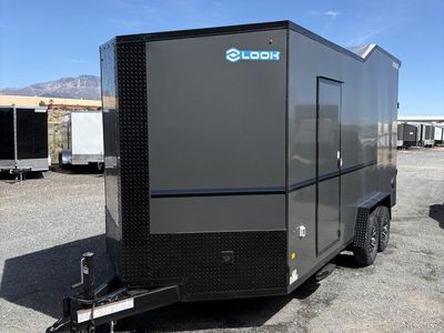 7.5x18 Look Moab Enclosed Cargo Trailer - 8'0" Interior - 10K GVWR - .080 PolyCor, Air Conditioner, Black Out Package, Ramp Door