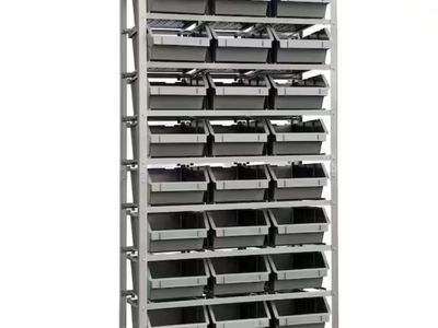 KING'S RACK Gray 8-Tier Bootless Bin Storage System Garage Storage Rack (24 Plastic Bins in 8 Tier)