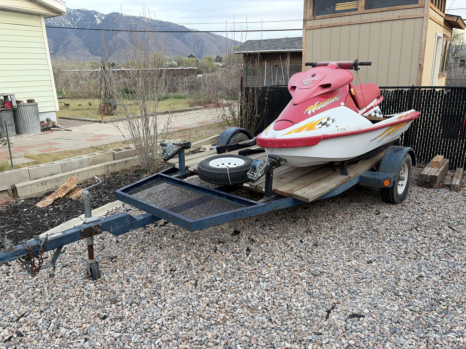 1996 Polaris Huricane 700 With 2 place Trailer