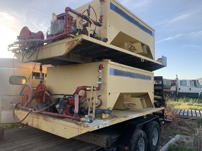 Military brush truck fire fighting beds