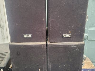 Yamaha Black Home Audio Speakers - Set of 4 with Wires
