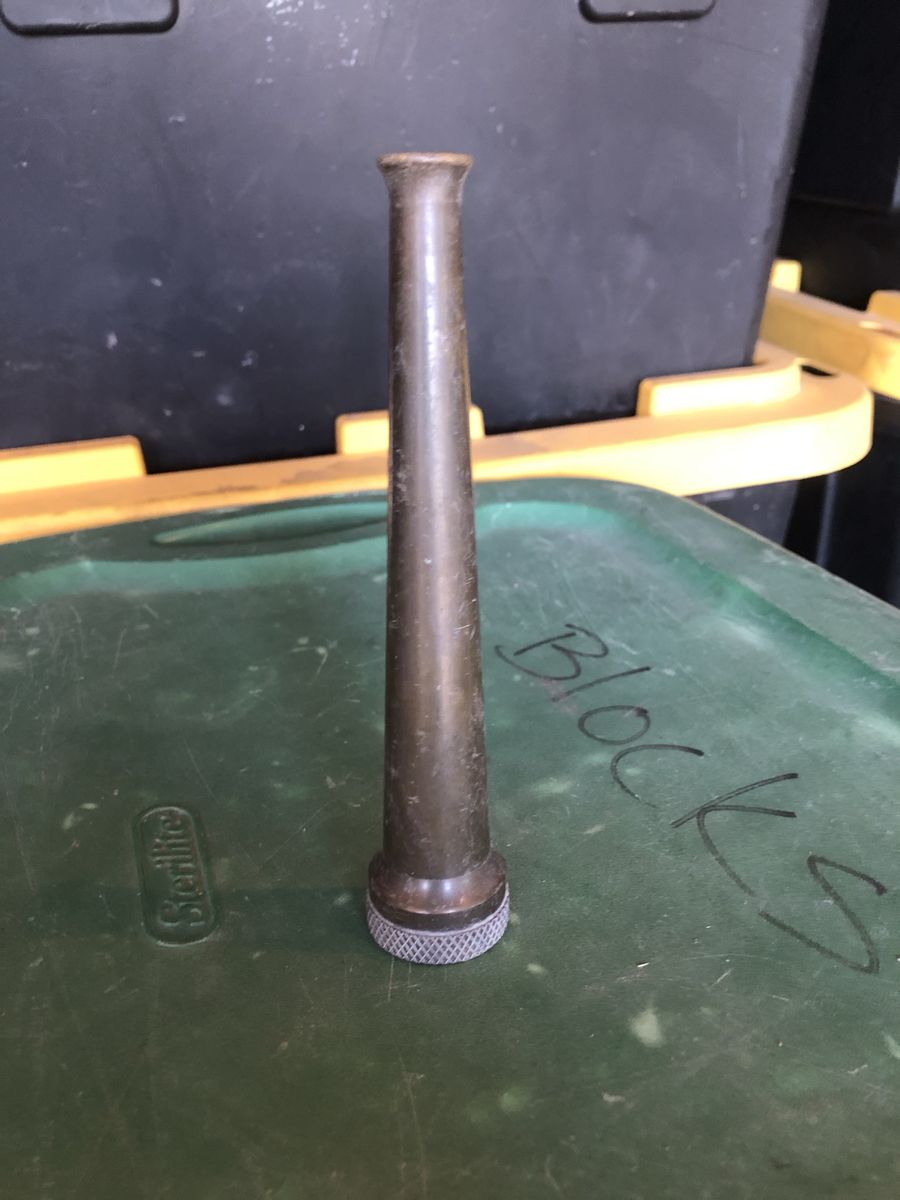 Vintage Solid Brass Garden Hose Straight Sprayer Nozzle Attachment