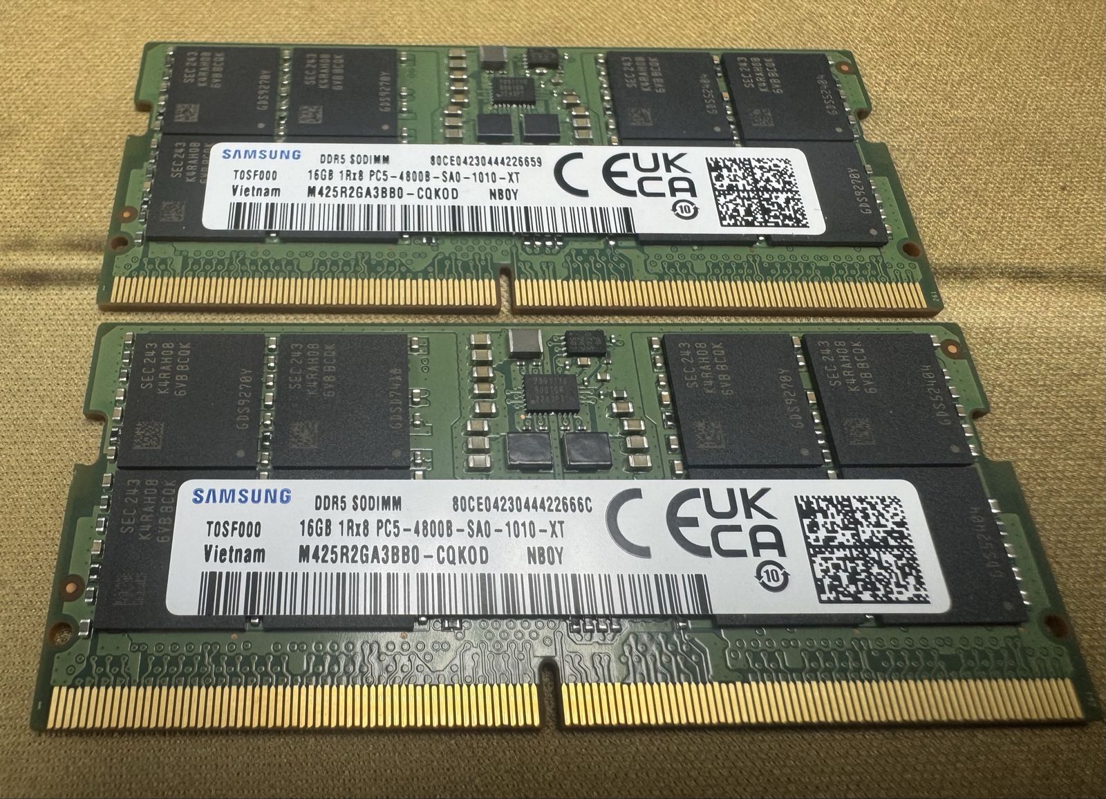 32GB Kit (2x 16GB) Samsung DDR5 Laptop RAM