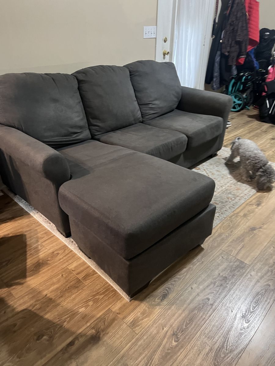 Grey Chaise Lounger Couch