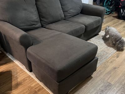 Grey Chaise Lounger Couch