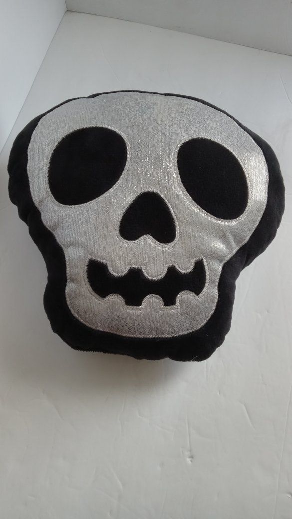 Skull Emoji Stuffed Small Pillow 13"