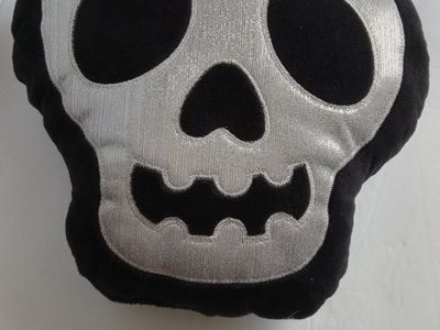 Skull Emoji Stuffed Small Pillow 13"