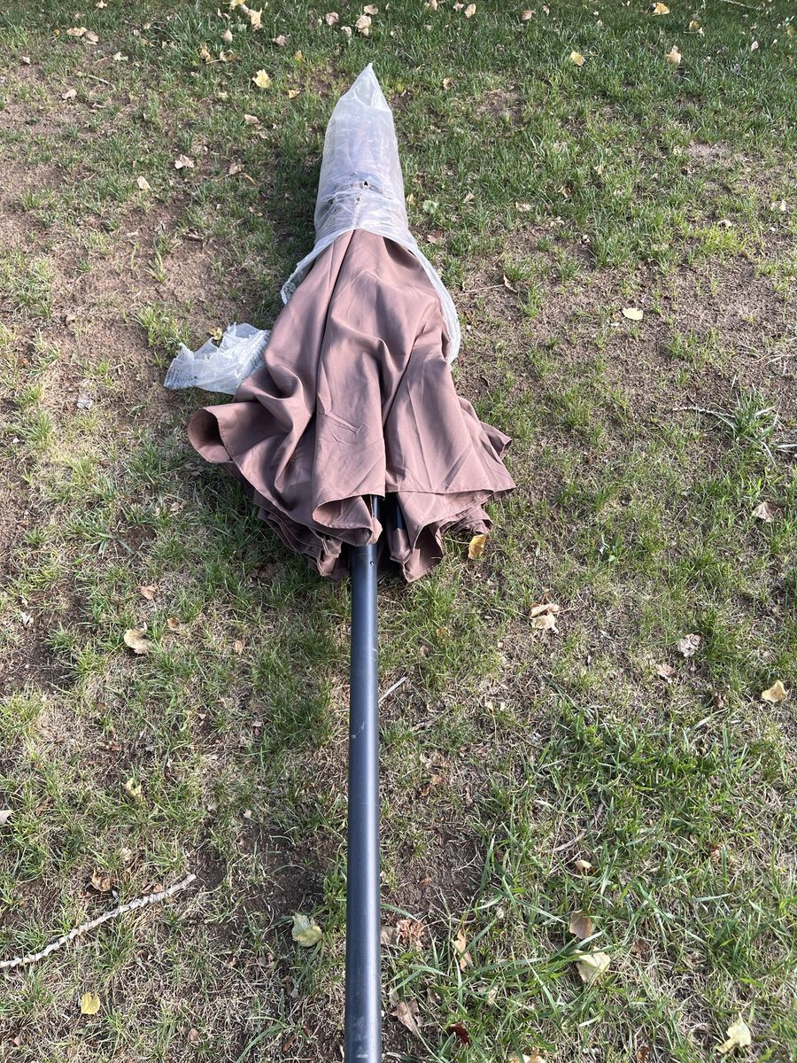 Brown Patio Umbrella with Pole