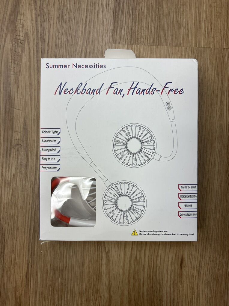 Hands-Free Neck Fan w/ Adjustable Speed & LED Lights