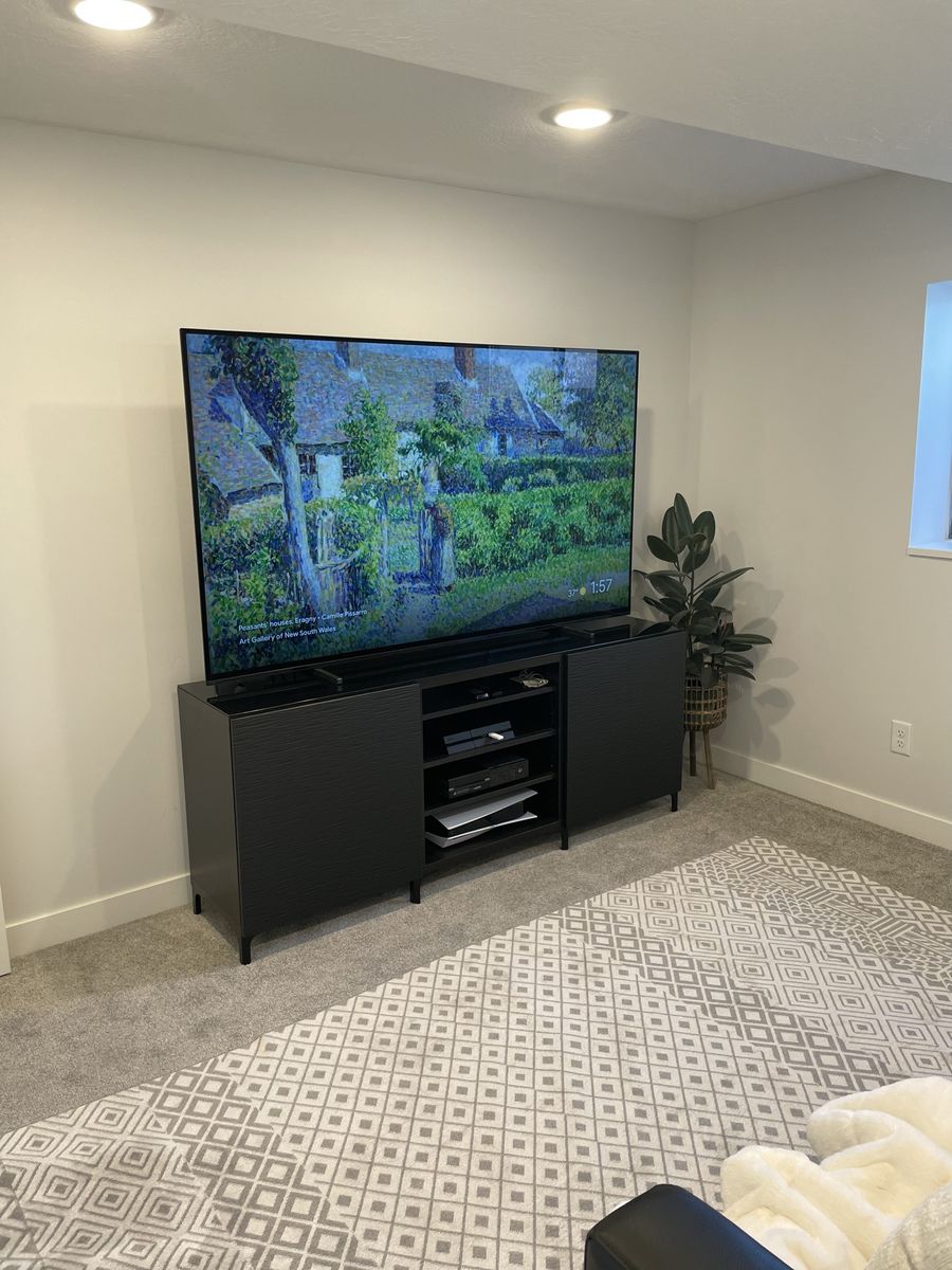 IKEA Black TV Stand Credenza - 71" W x 16.5" D x 29.5" H