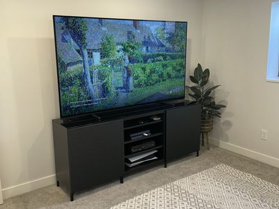 IKEA Black TV Stand Credenza - 71" W x 16.5" D x 29.5" H