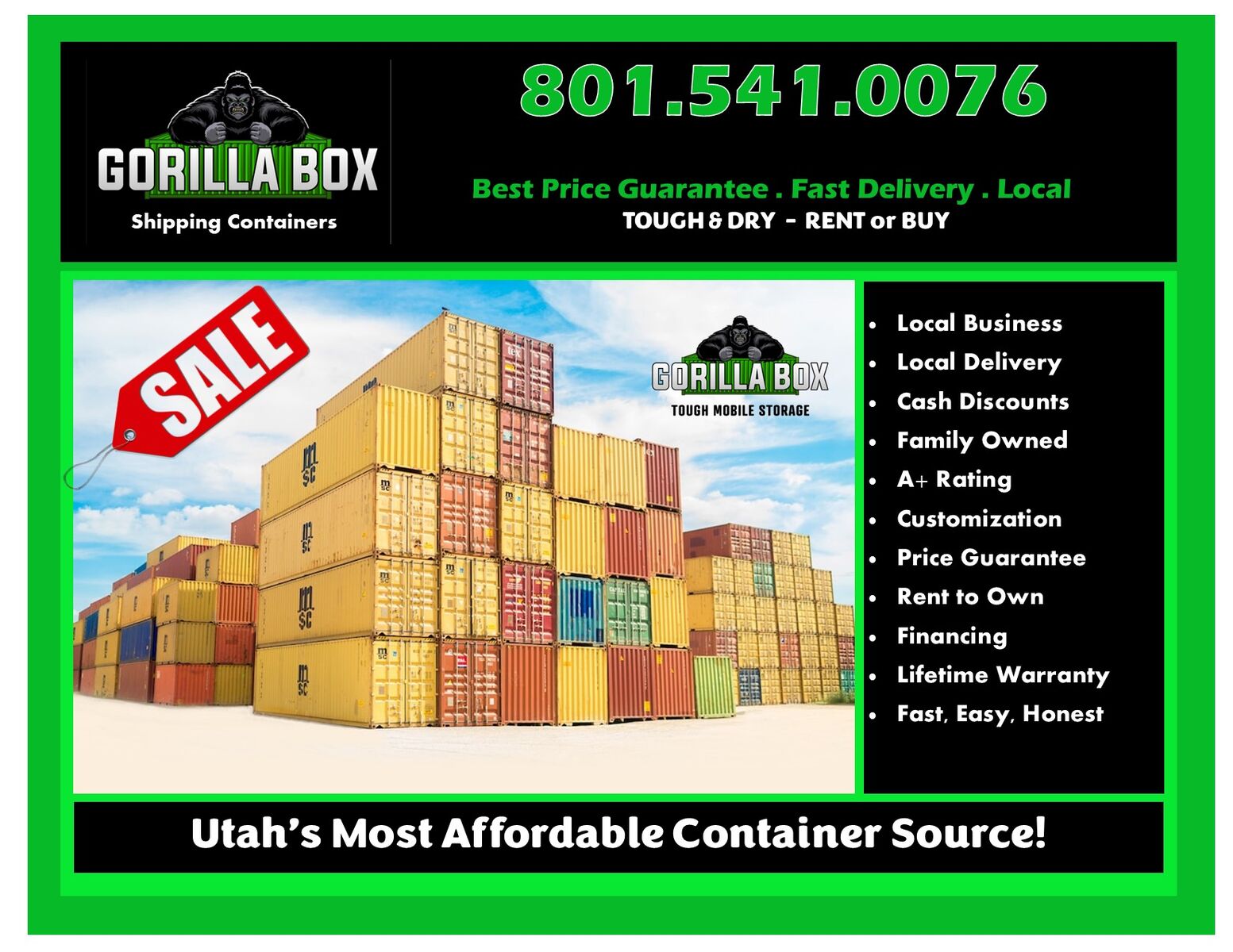 20' and 40' High Cube Shipping Containers. Great Office, Shed, Used and New One Trip Conex, Connex, Storage, Best Price!