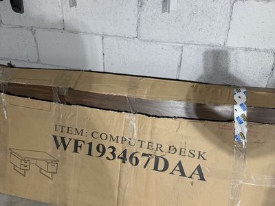 New WF193467DAA Computer Desk - Unopened Wood Grain Finish Desk for Home Office