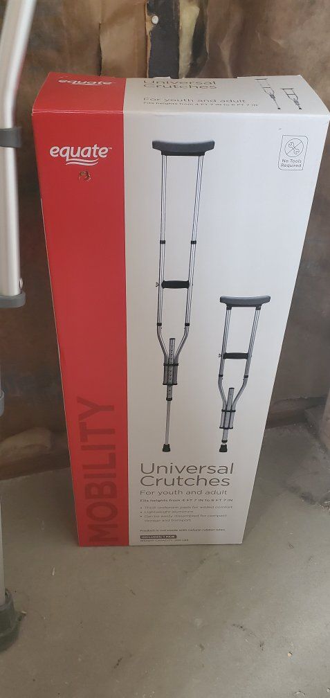 Equate Universal Crutches for Youth and Adult - Adjustable Mobility Aid