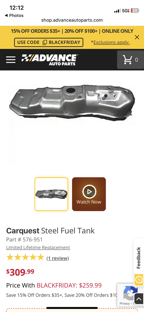 1999-2003 F150 Replacement Fuel Gas Tank